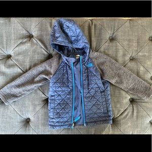 The North Face quilted sweater jacket